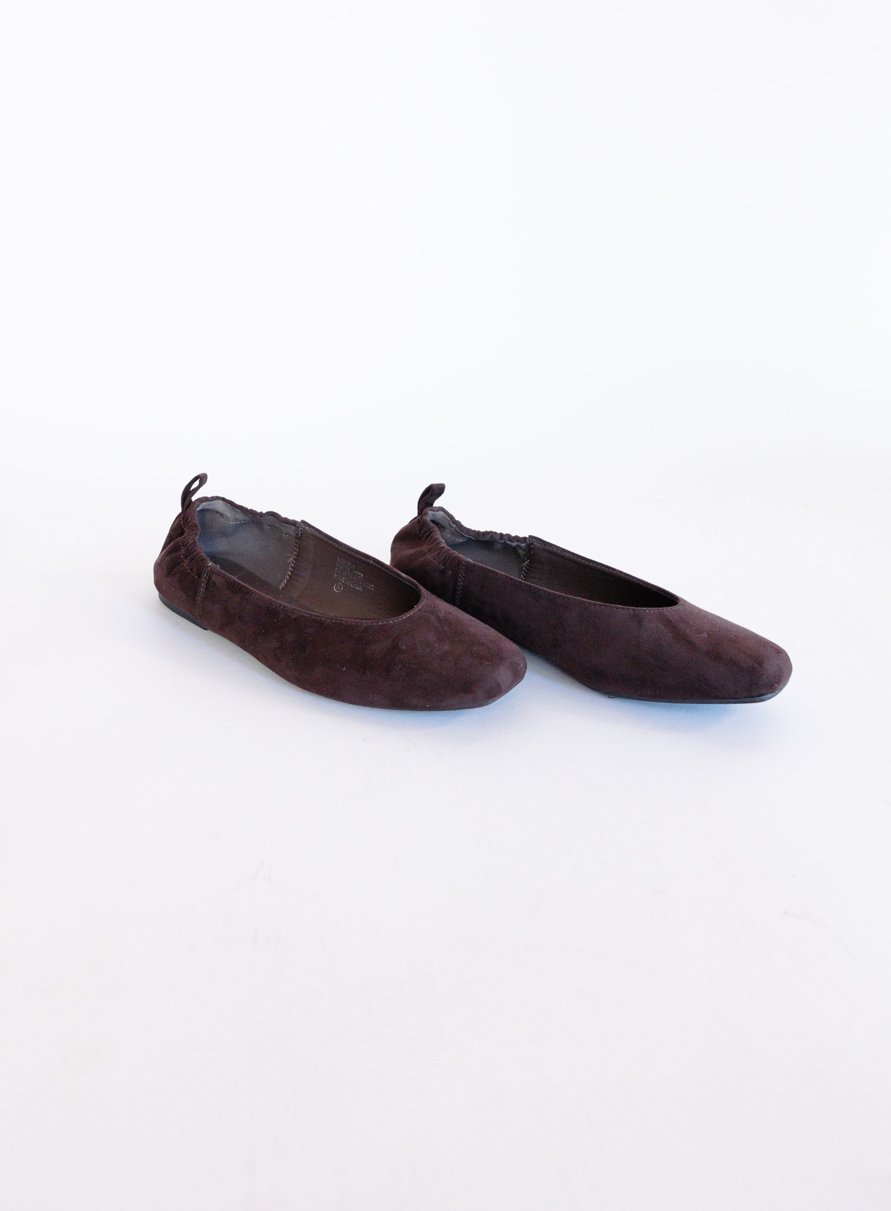 Aspyn Suede Ballet Flats, square-toe suede ballet flats with a scrunch heel
