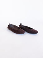 Aspyn Suede Ballet Flats, square-toe suede ballet flats with a scrunch heel
