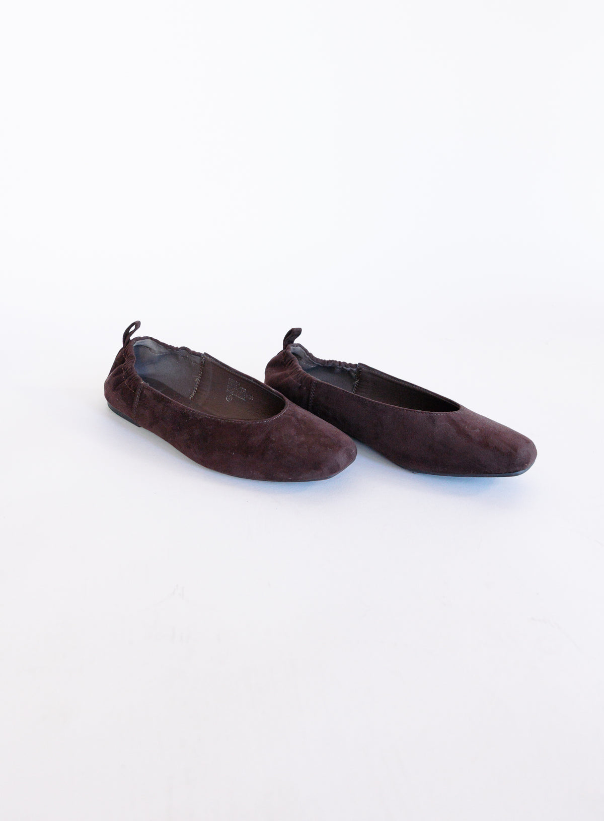 Aspyn Suede Ballet Flats, square-toe suede ballet flats with a scrunch heel