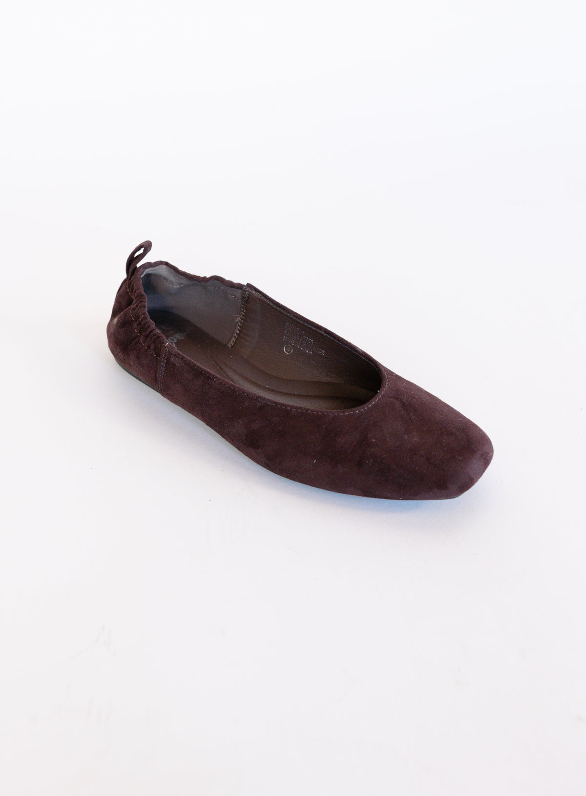 Aspyn Suede Ballet Flats, square-toe suede ballet flats with a scrunch heel
