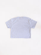Jags Embroidered Crop Tee, a heather grey crewneck crop tee with a teal and gold embroidered jaguar