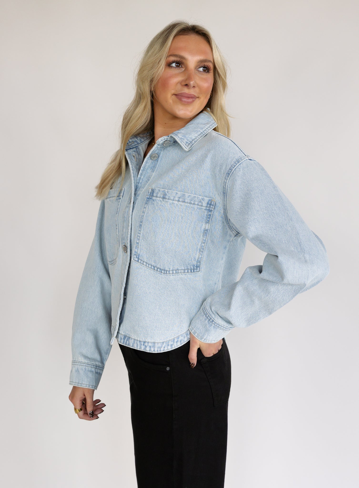 DESCENDANT 22AW DENIM TWEEDセットアップ Z Supply: All Day Cropped Denim Jacket - Faded Indigo – Fig & Willow