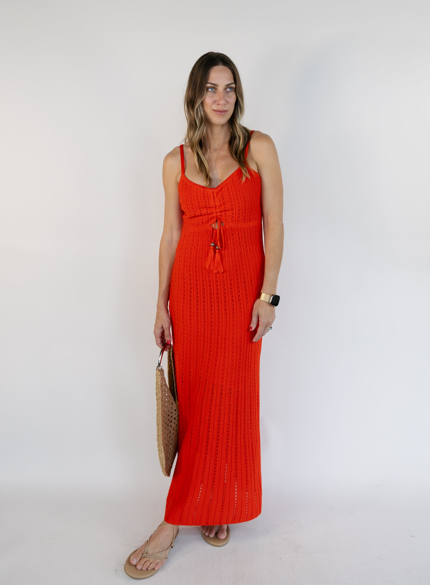 z supply crochet dress Z SUPPLY Women's Sunda Crochet Maxi Dress, Lychee