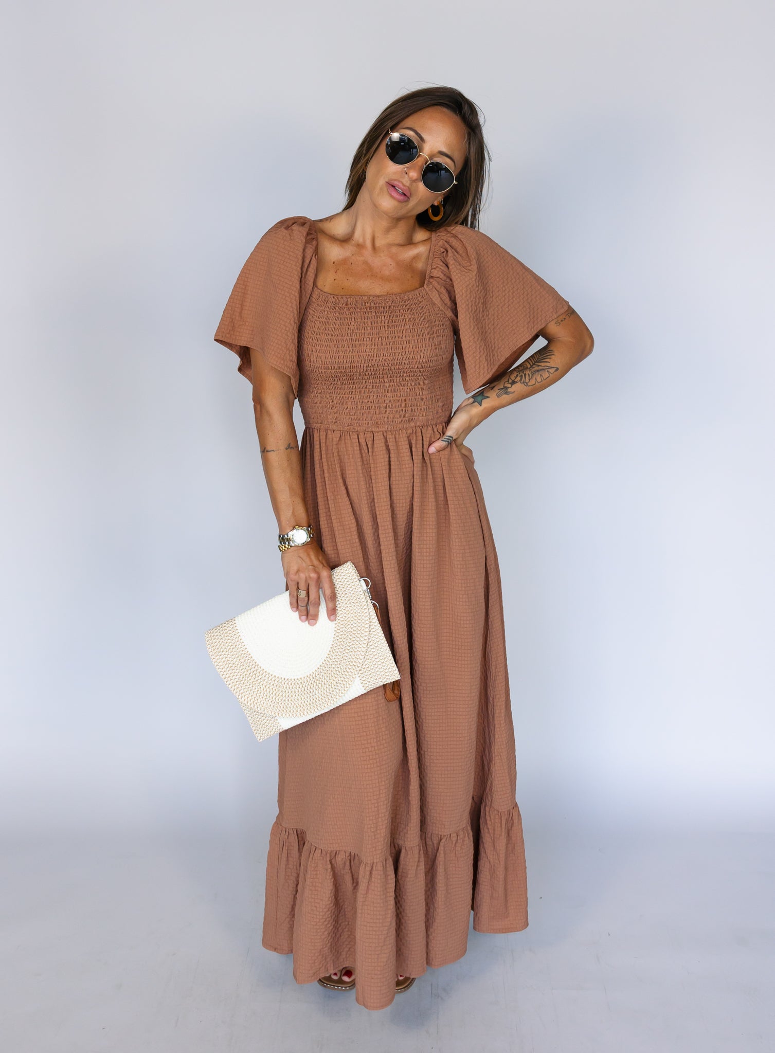 Natalie Smocked Maxi Dress – Fig & Willow