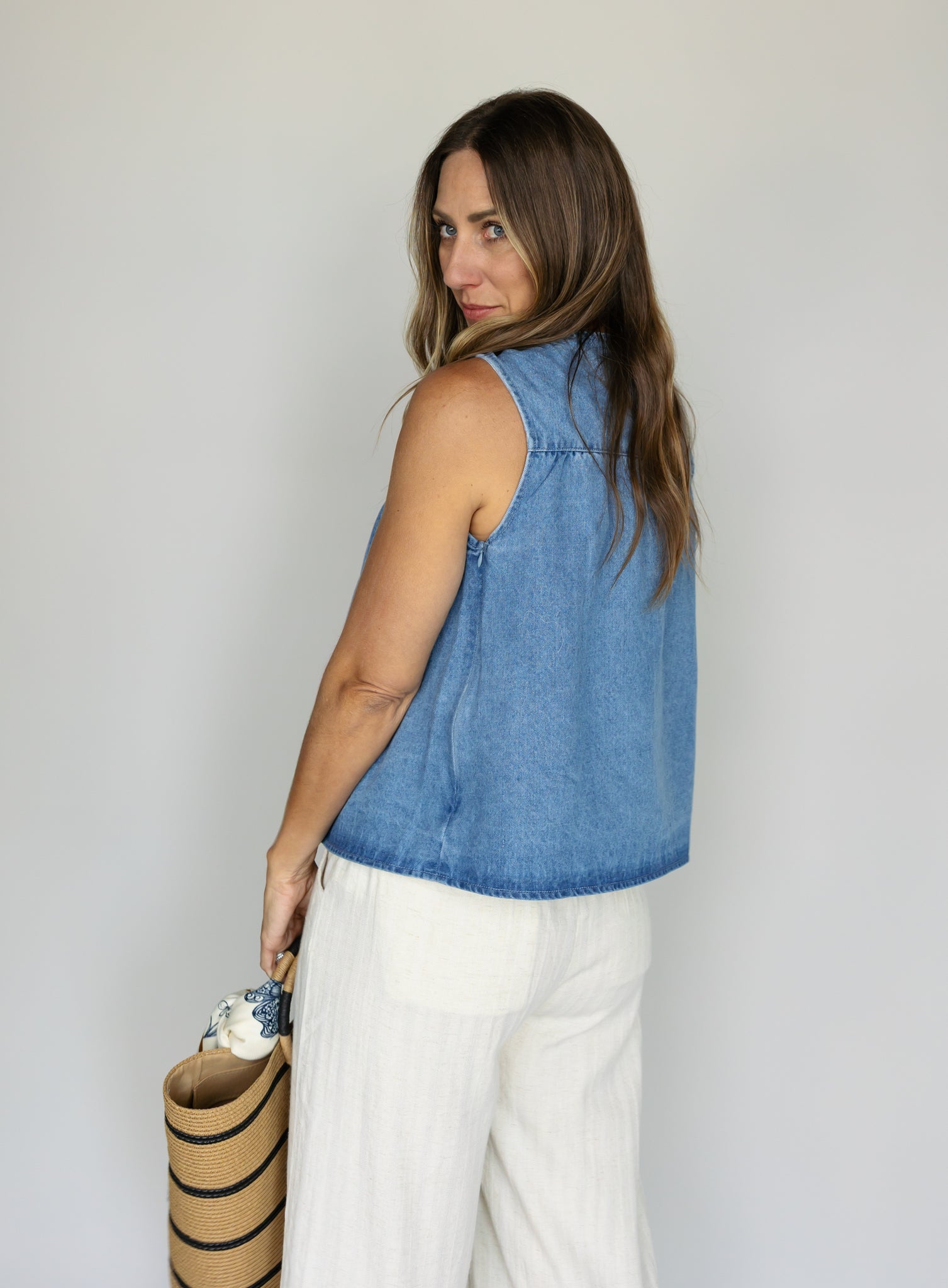 Willow Airweight Wide Leg- Arugula/White