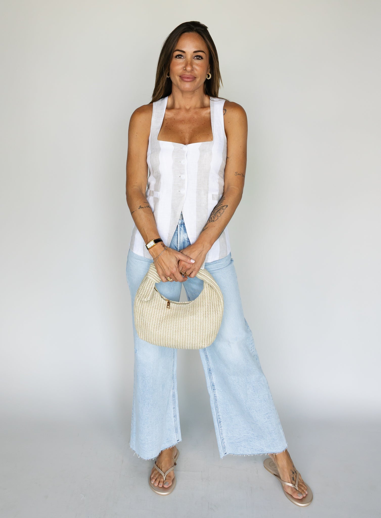 コート O BIANI Women Clothing OV820W0003911 White Bone My Endless Love Skirt in Coated Viscose Linen | TWP