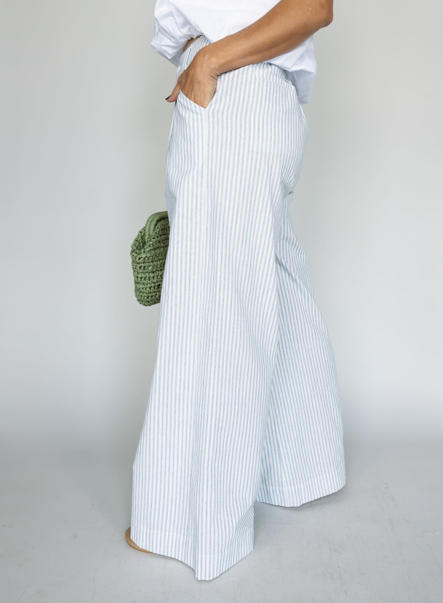 Fig loose structure pants - Twill