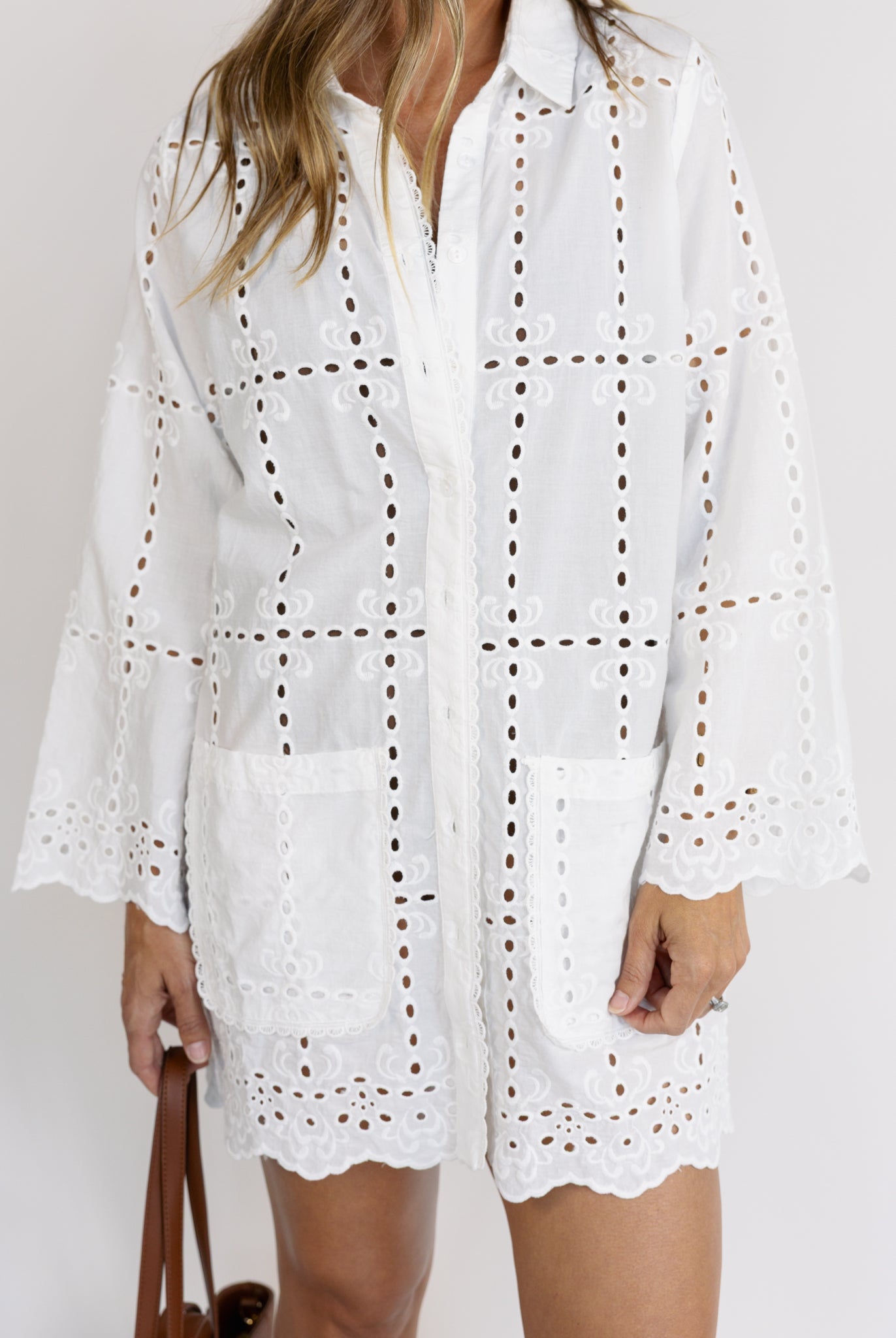 willow frill short shirt dress Sea Willow Ruffle Dress in Navy Multi