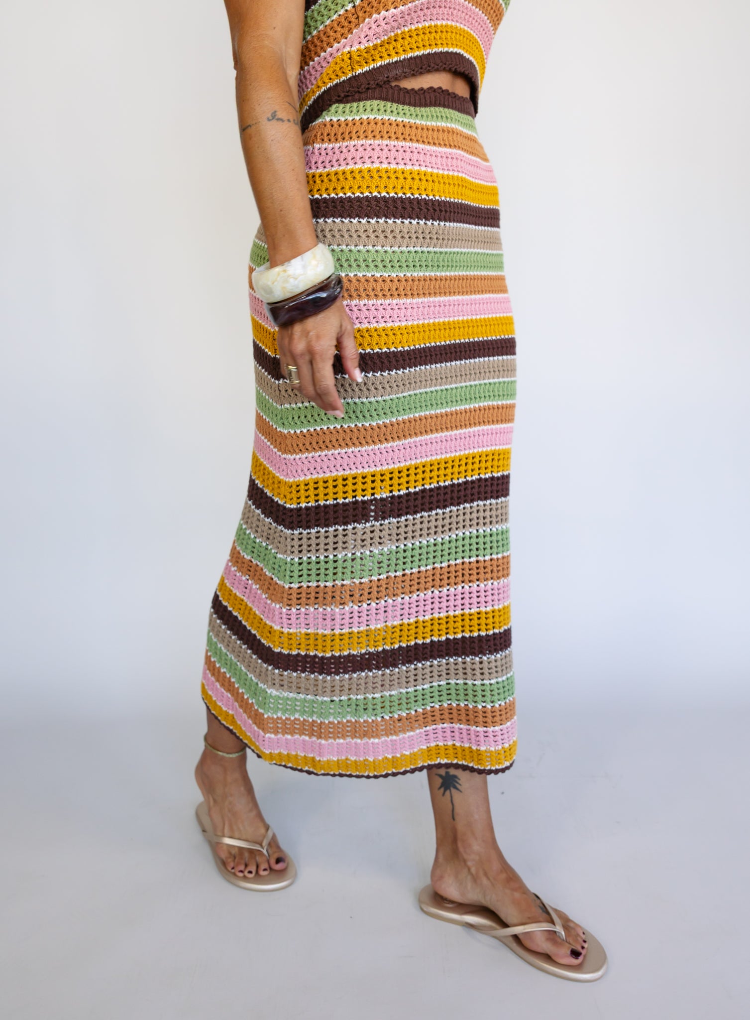 Enfys Skirt - Enfys Stripe 2y マブリ　mabli Enfys Skirt - Enfys Stripe 2y マブリ mabli Enfys Skirt