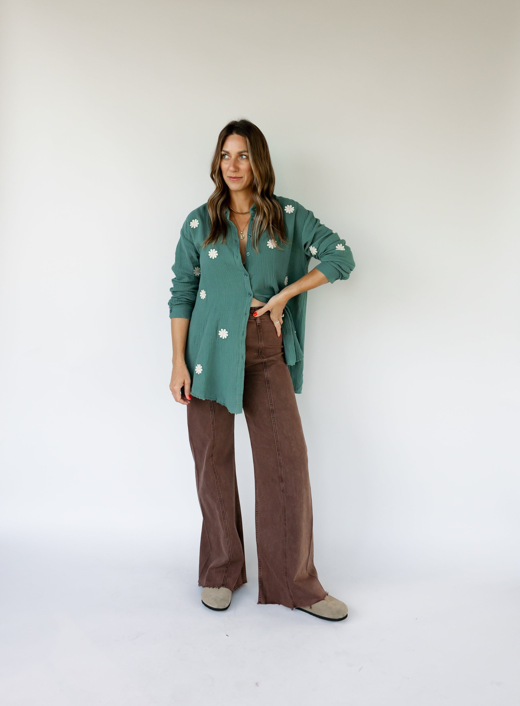 Willow Walk Knit Shift Top in Birch   Curves main image 0