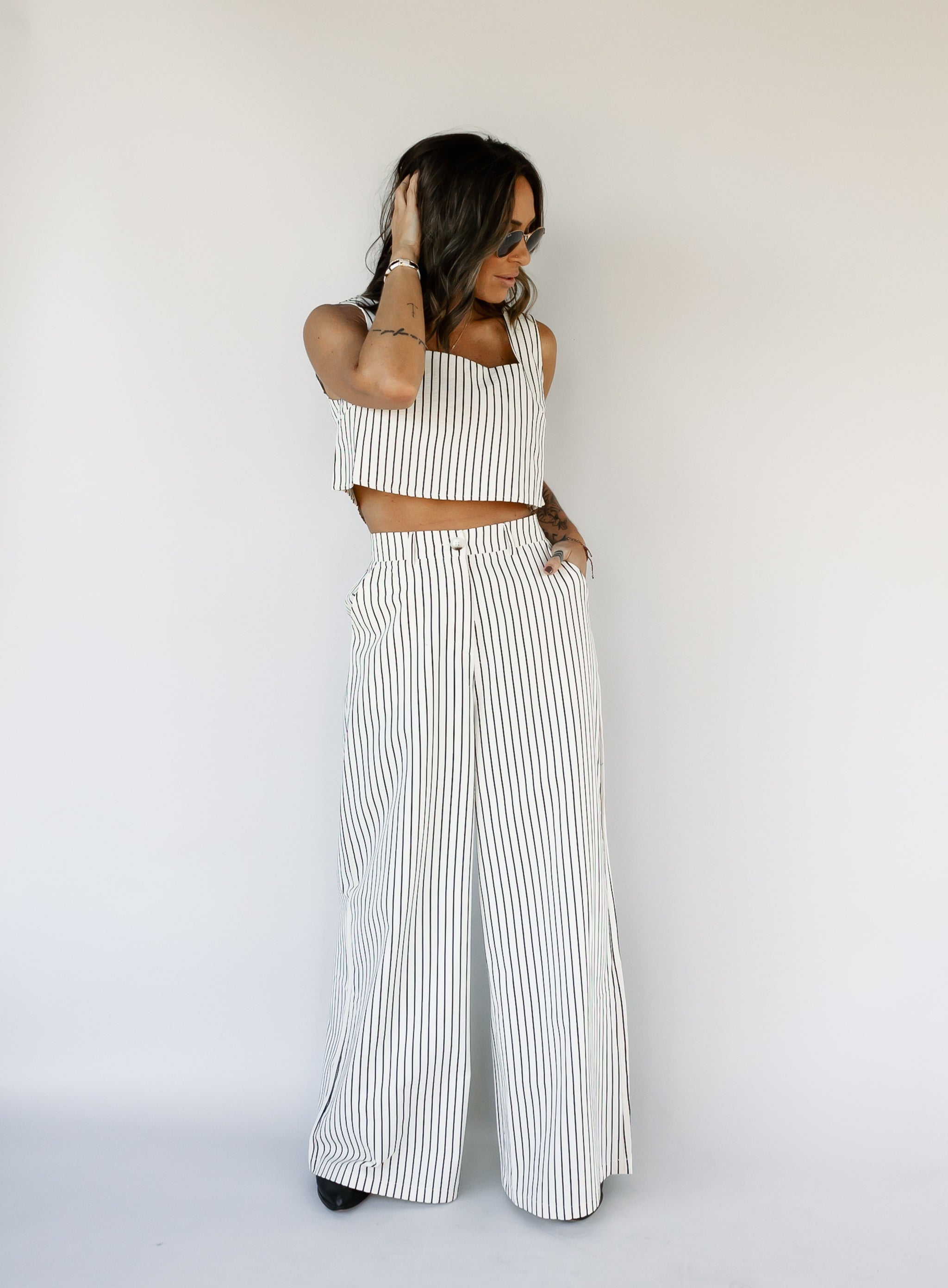 Willow Black Geo Wide Leg Pants
